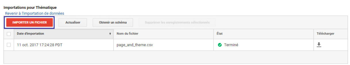 GA360 - Importer un fichier CSV